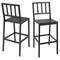 Set of 2 Patio Bar Chairs with Detachable Cushions and Footrests